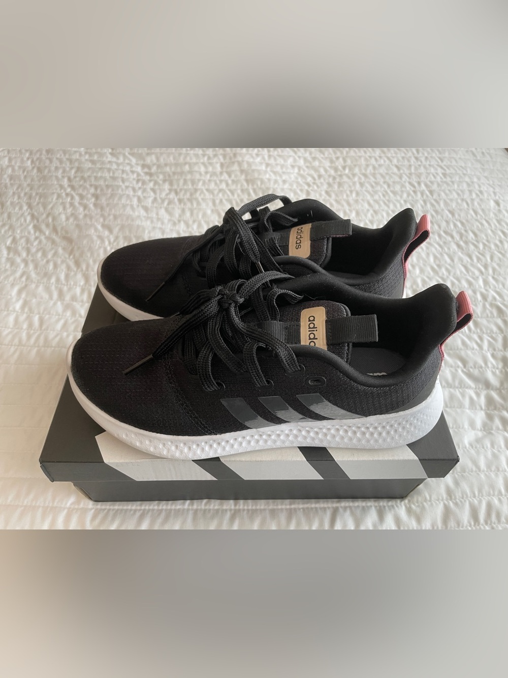 adidas,Womens,Puremotion, Black/Grey/Super Pop, 7